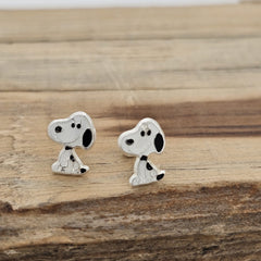 BROQUEL SNOOPY PLATA .925