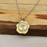 DIJE ALAS DORADO PLATA .925