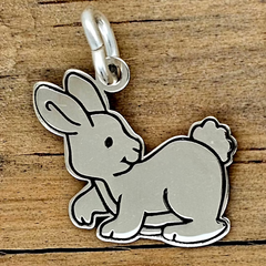 DIJE CONEJO PLATA .925