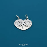 DIJE CORAZON/STITCH PLATA .925