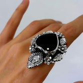 ANILLO SAGRADO CORAZON AJUSTABLE ONIX