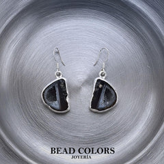 ARETE AGATA DRUZY PLATA .925