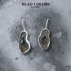 ARETE AGATA DRUZY PLATA .925