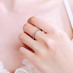 ANILLO MOISSANITA #8 PLATA .925