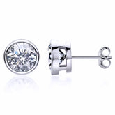 MOISSANITA ARETE PLATA .925