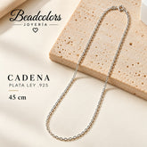 KIT INICIAL MINI Q + CADENA 45 CM MATERIAL PLATA LEY 925