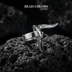 JUEGO ANILLO CRANEO PLATA LEY 925