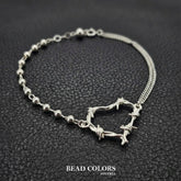 PULSO CORAZON PÚAS PLATA .925