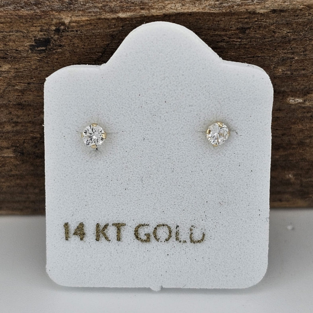 BROQUEL SOLITARIO 2.5 MM ORO 14K