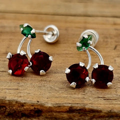 BROQUEL CEREZAS PLATA .925