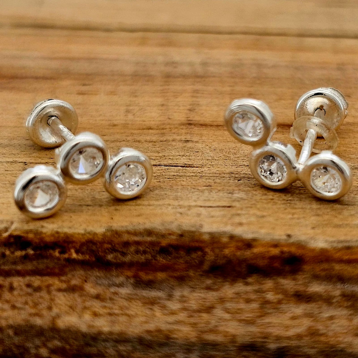 BROQUEL BISEL TRIPLE 3MM PLATA .925