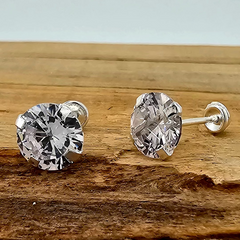 BROQUEL RECTO 6 MM PLATA .925