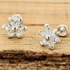 BROQUEL FLOR PLATA .925