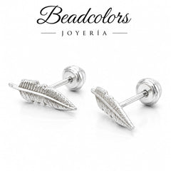 BROQUEL PLUMA GRANDE PLATA .925