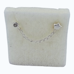 BROQUEL BISEL C/ESTRELLA CADENA PLATA .925