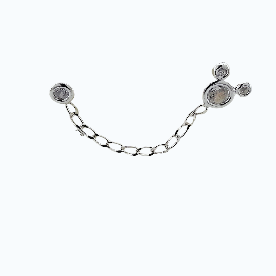 BROQUEL BISEL MM/CADENA PLATA .925