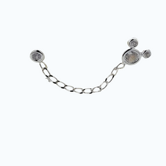 BROQUEL BISEL MM/CADENA PLATA .925