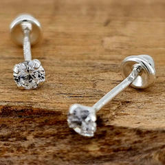BROQUEL RECTO 3 MM PLATA .925