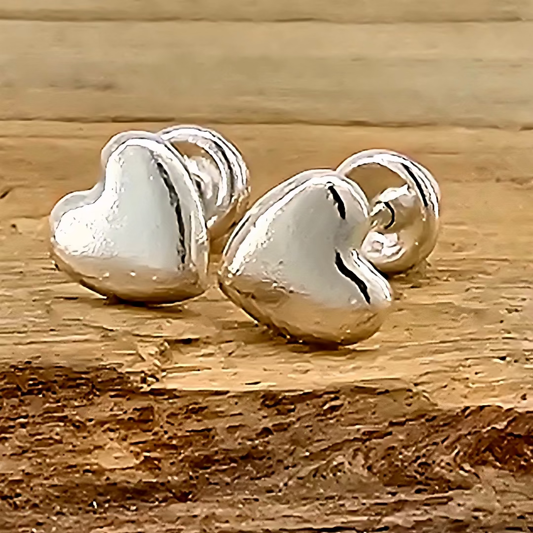 BROQUEL CORAZON CAJITA PLATA .925