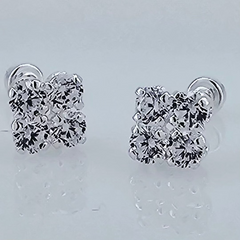 BROQUEL CUATRICILLO PLATA .925