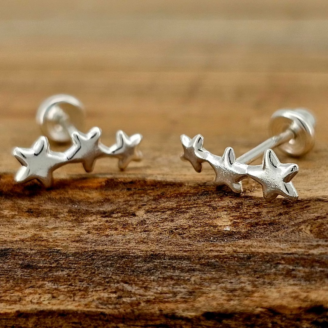 BROQUEL TRES ESTRELLAS PLATA .925