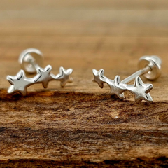 BROQUEL TRES ESTRELLAS PLATA .925