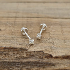 BROQUEL PERLA PLATA .925