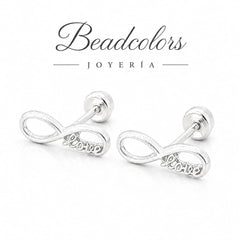 BROQUEL INFINITO LOVE PLATA .925