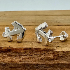 BROQUEL ANCLA PLATA .925