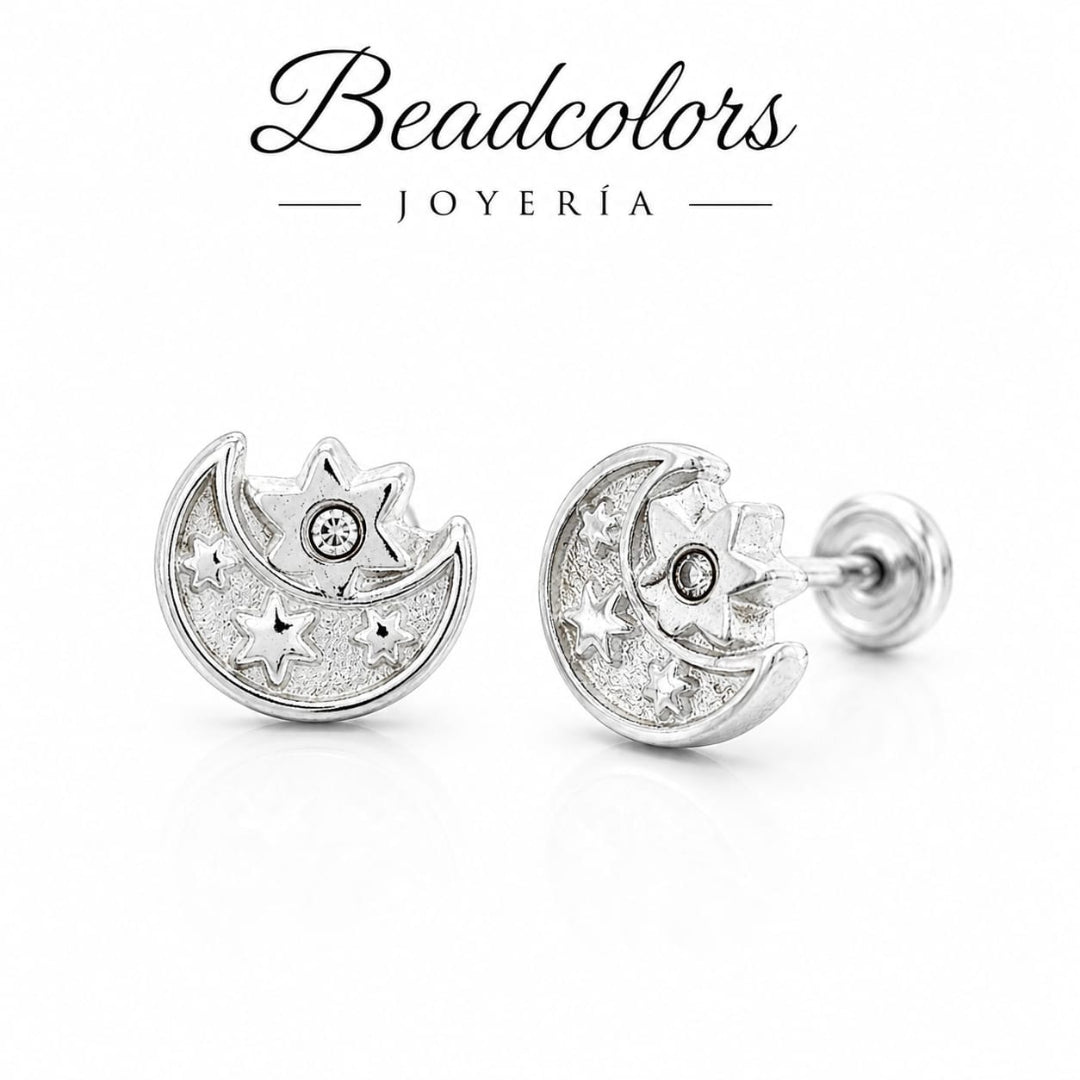 BROQUEL LUNA/ESTRELLA PLATA .925