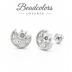 BROQUEL LUNA/ESTRELLA PLATA .925