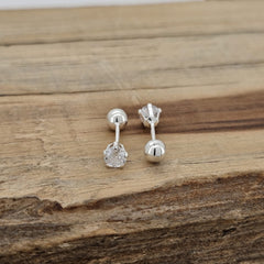 BROQUEL BOLA #1 DOBLE VISTA PLATA .925