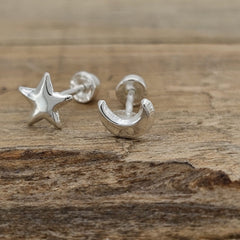 BROQUEL LUNA/ESTRELLA PLATA .925