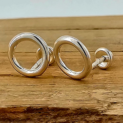 BROQUEL CIRCULO CALADO PLATA .925