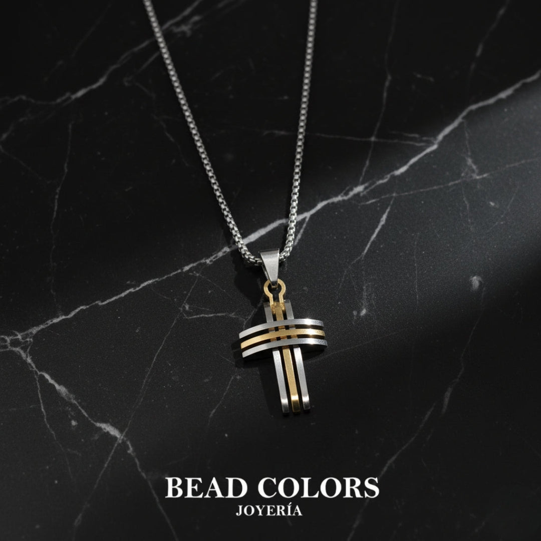 GARGANTILLA CRUZ MP ACERO