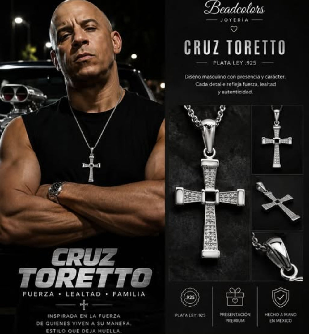 DIJE CRUZ C/ZIRCONIA PLATA .925