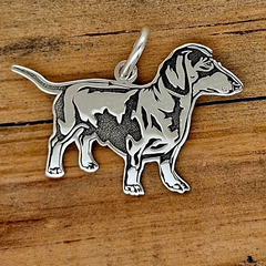 DIJE PERRRO SALCHICHA PLATA .925
