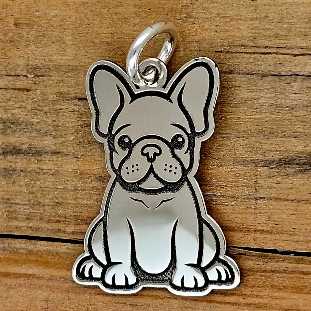 DIJE PERRO PUG PLATA .925
