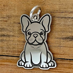 DIJE PERRO PUG PLATA .925