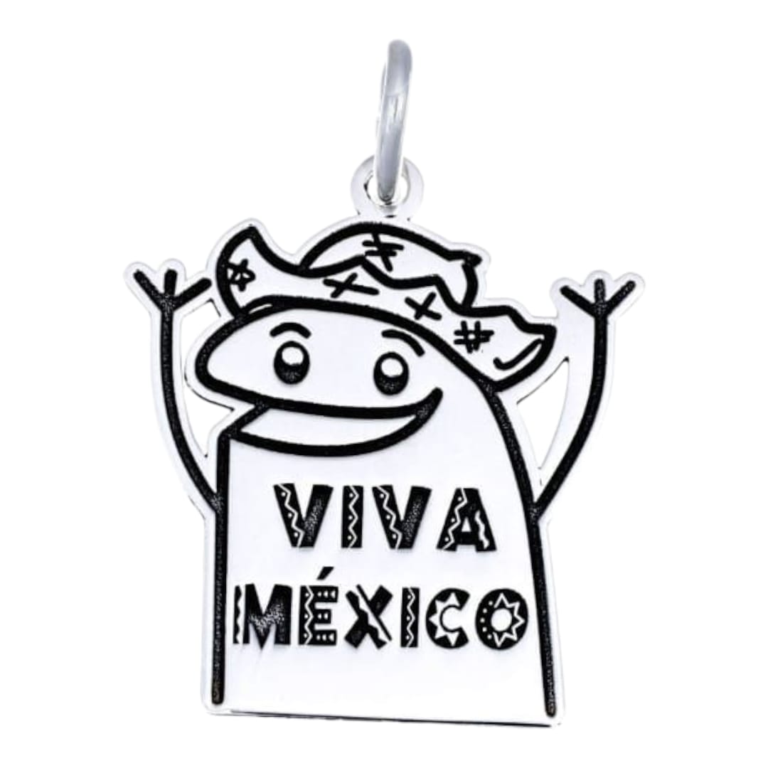 DIJE FLORK VIVA MEXICO PLATA .925