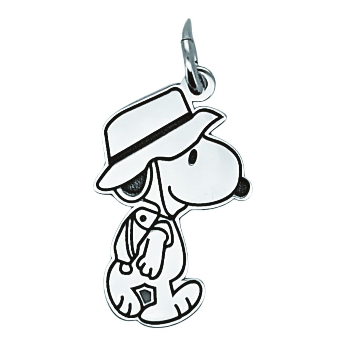 DIJE SNOOPY SOMBRERO PLATA .925