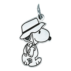 DIJE SNOOPY SOMBRERO PLATA .925