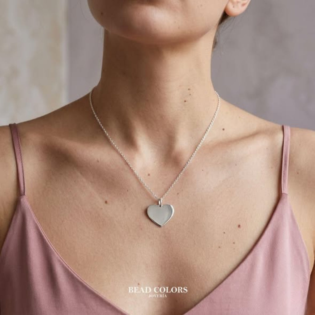 DIJE CORAZON PLATA .925