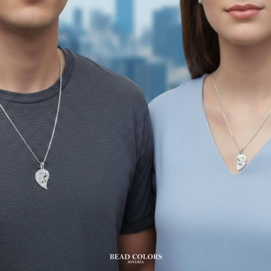 DIJE CORAZON/STITCH PLATA .925