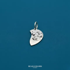 DIJE CORAZON/STITCH PLATA .925
