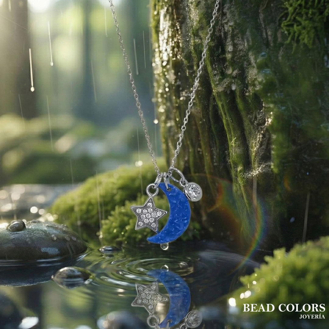 GARGANTILLA LUNA OPALO PLATA .925