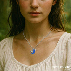 GARGANTILLA LUNA OPALO PLATA .925