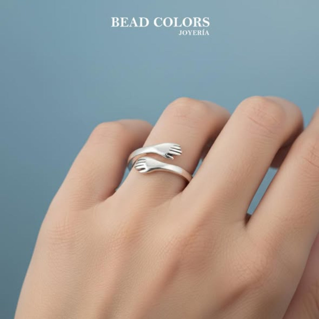 ANILLO ABRAZO PLATA .925