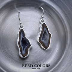 ARETE AGATA DRUZY PLATA .925