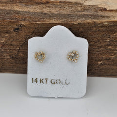 BROQUEL BABY CORAZON ORO 14K